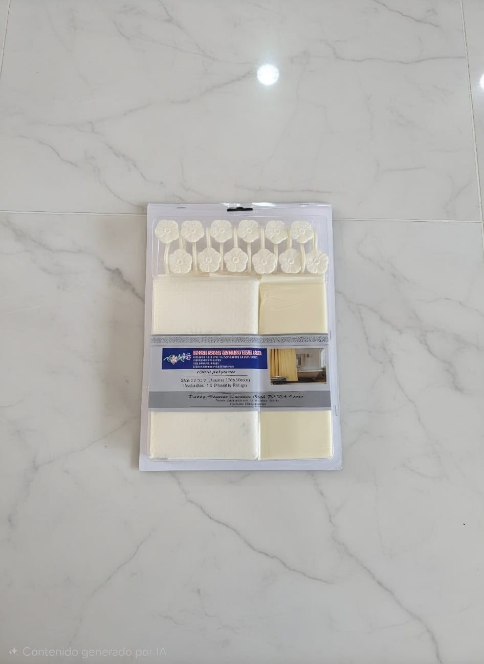 Set de 3 Piezas de Baño Cortina Tela Raso - Imagen 5
