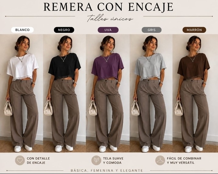 Remera con Encaje - Imagen 2