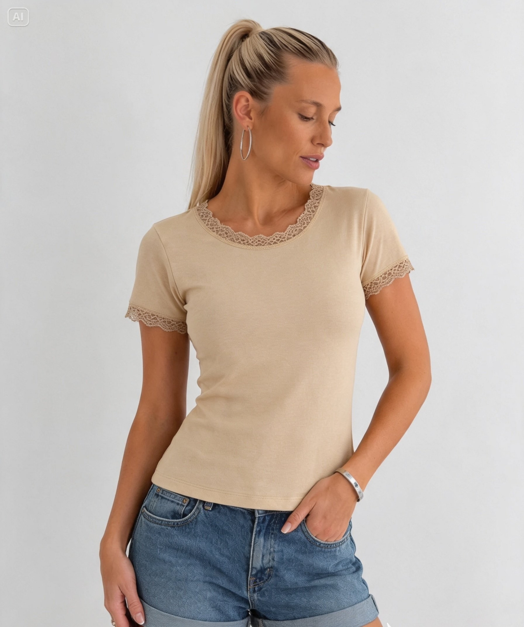 Remera Melina (con Detalle Puntilla) - Imagen 2