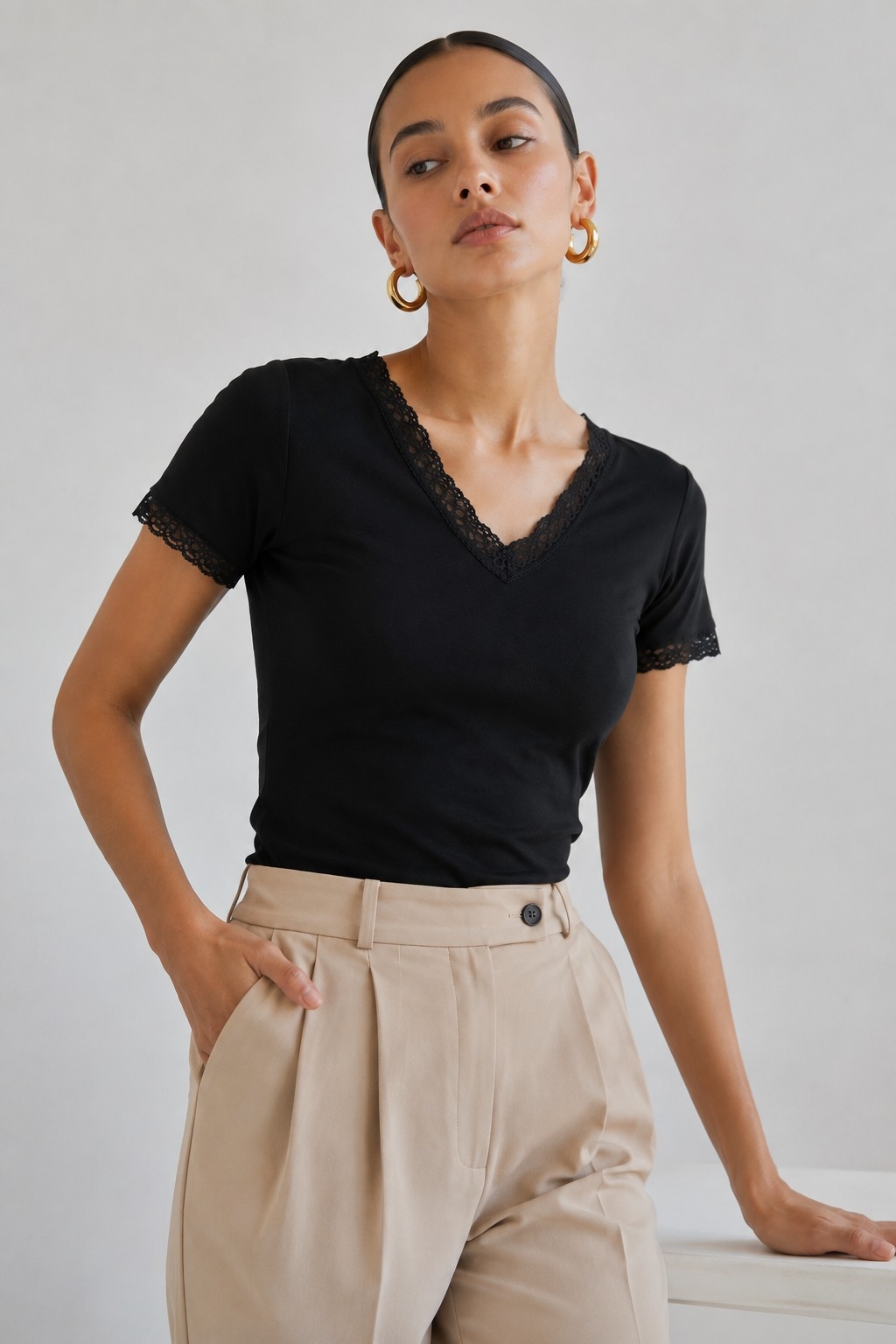 Remera Eloise (escote con Detalle Puntilla) - Imagen 3