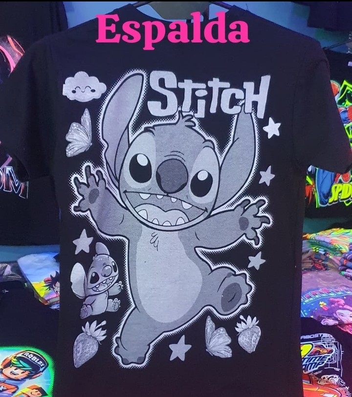 Stitch Remeras Luminosas Brillan en la Oscuridad - Imagen 2