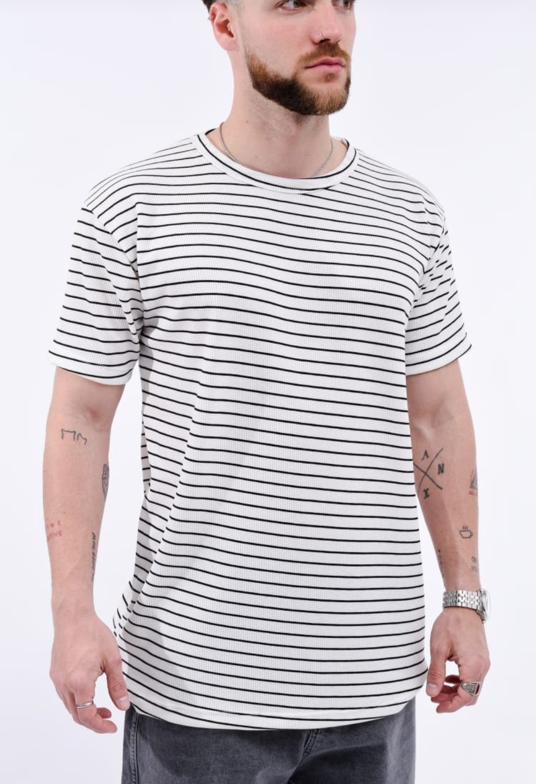 Remera Wafle Rayada - Imagen 2