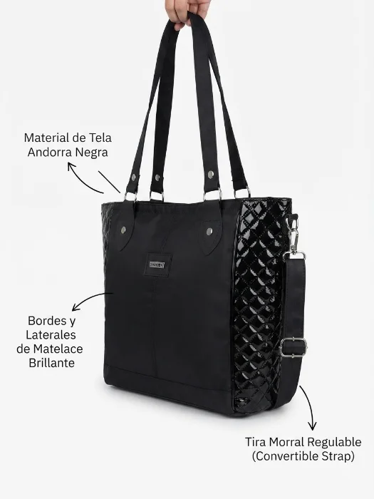 Cartera Tela Andorra Borde de Matelace