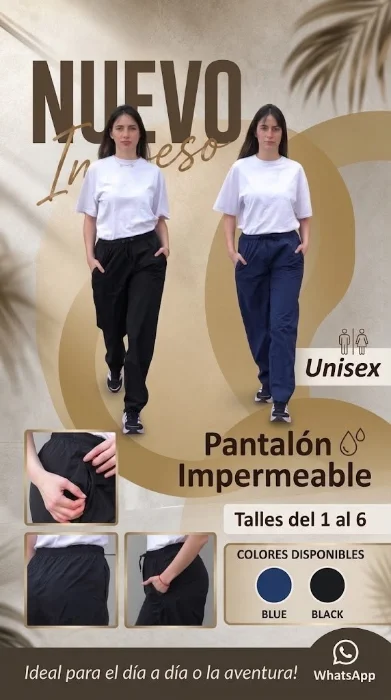 Pantalón Rompeviento Impermeable
