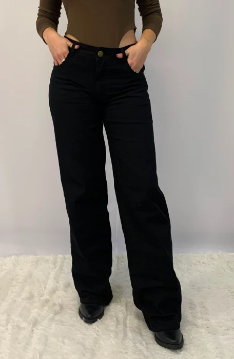 Wide Leg Dark (tiro Medio)