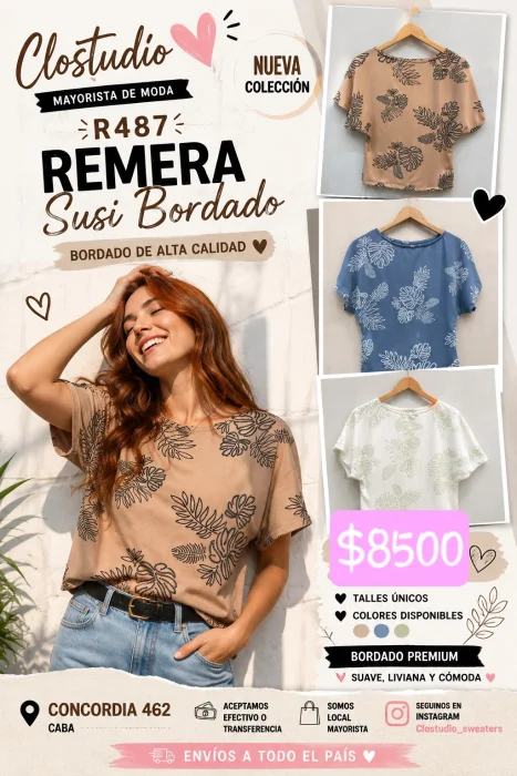 Remera Susi Bordado