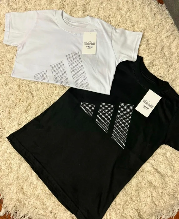 Remeras Algodon Peinado con Strass