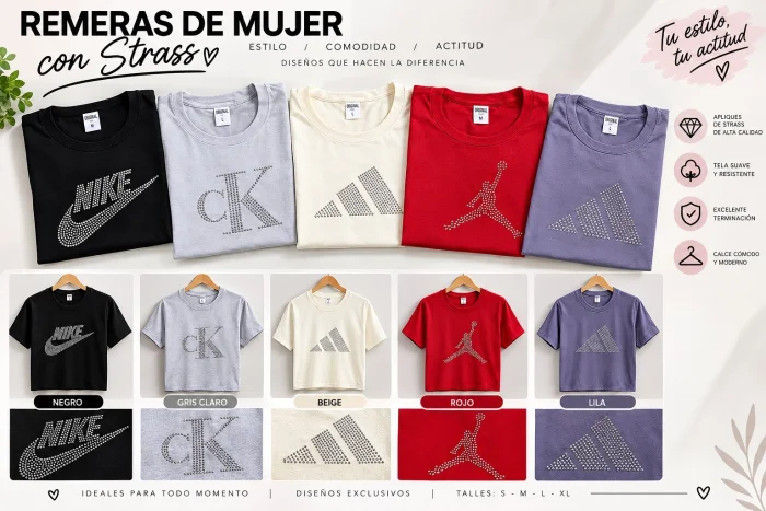 Remeras con Strass