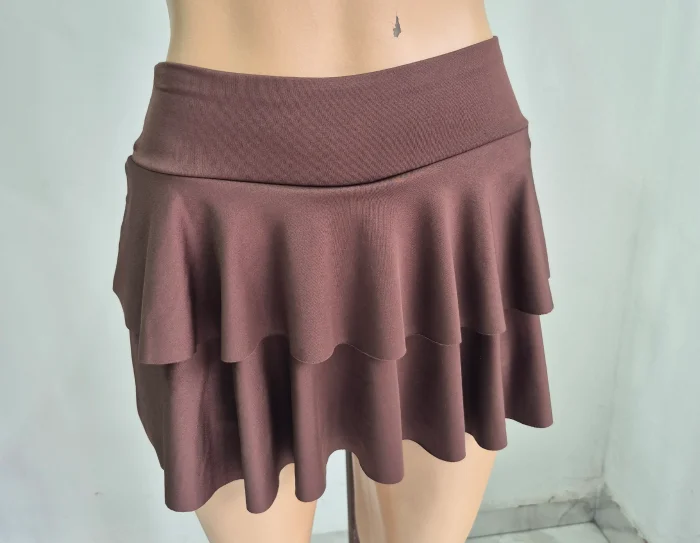 Pollera Short con 2 Volados
