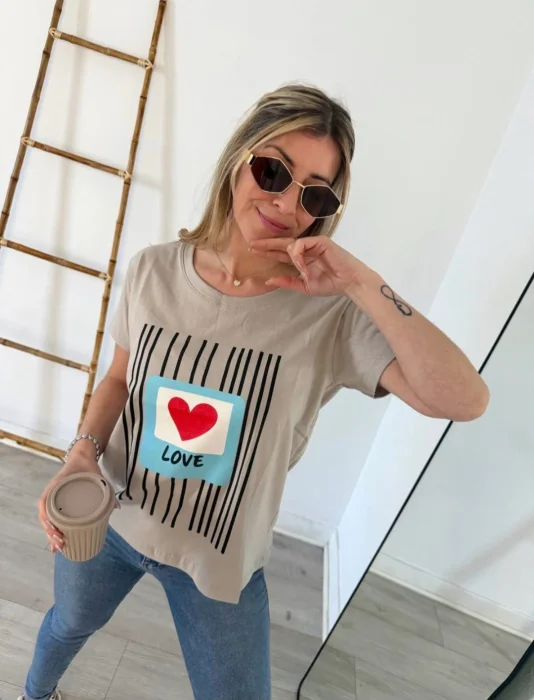 Remera Algodon Love