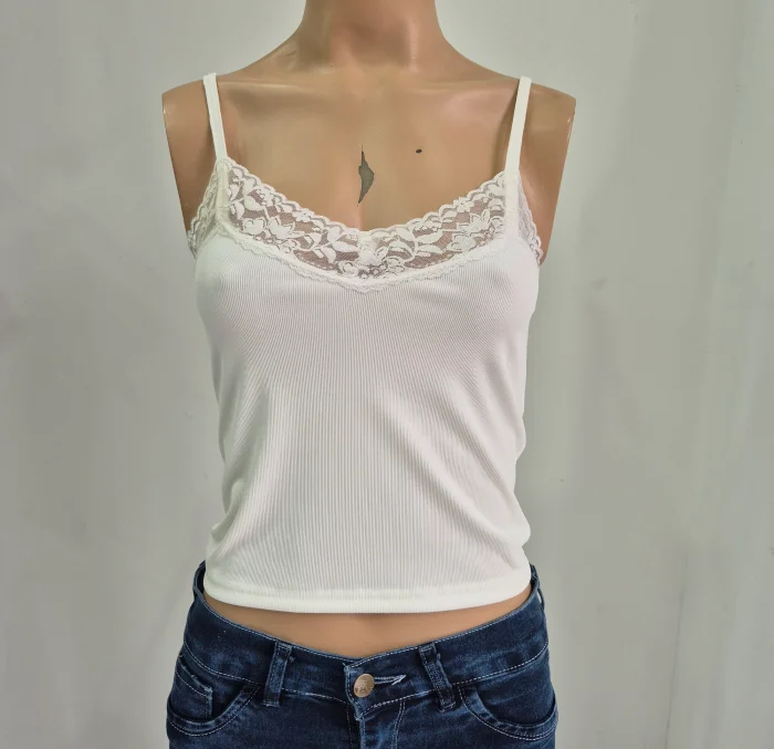 Musculosa con Puntilla Ancha