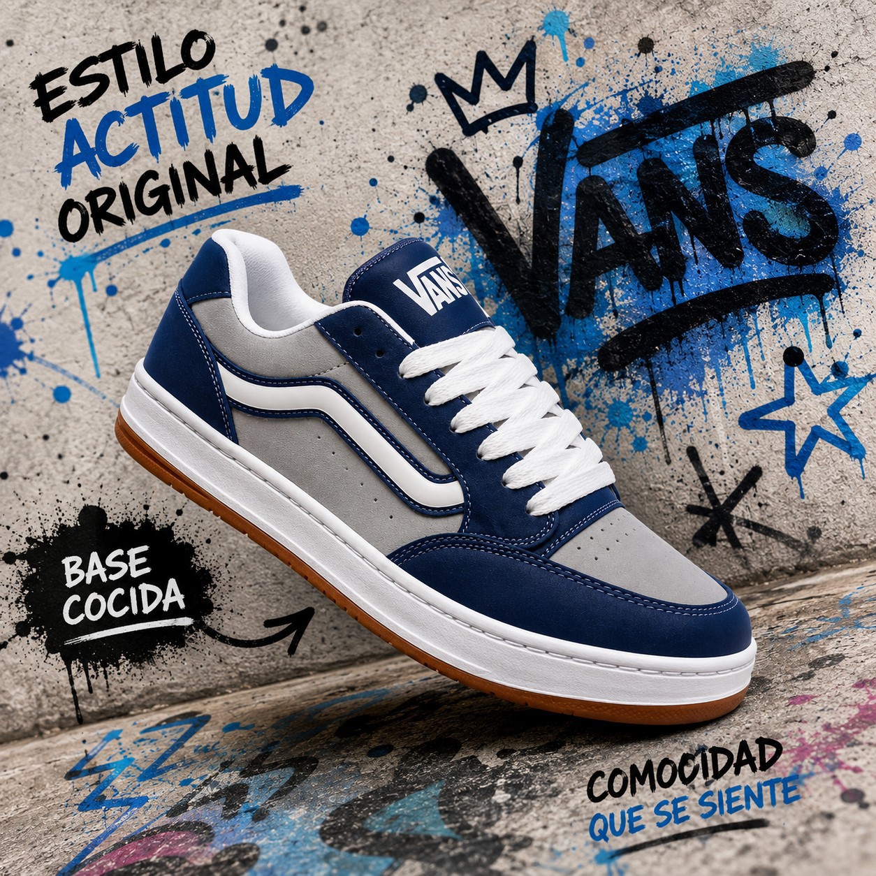 Vans_ Hylane Bicolor C/base Cocida (por Pedido) - Imagen 9