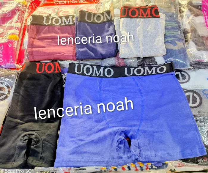 Boxer Uomo Liso Algodon y Licra