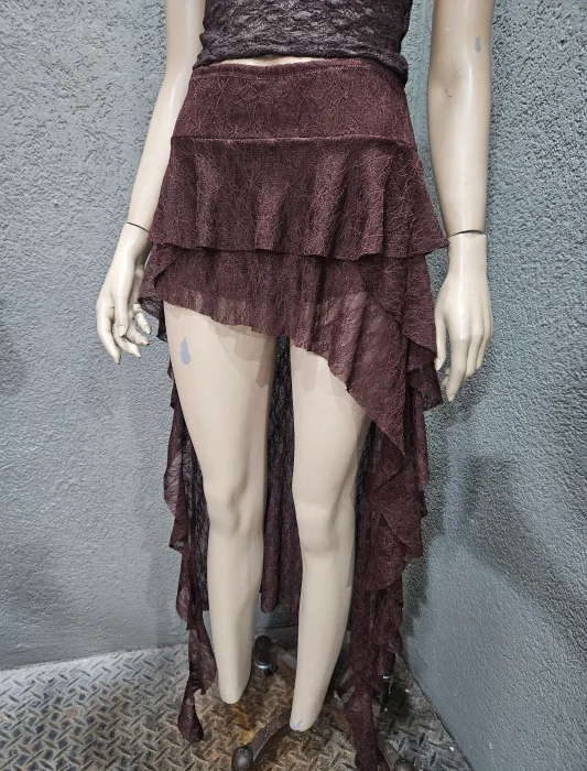 Short y Pollera Encaje Cola