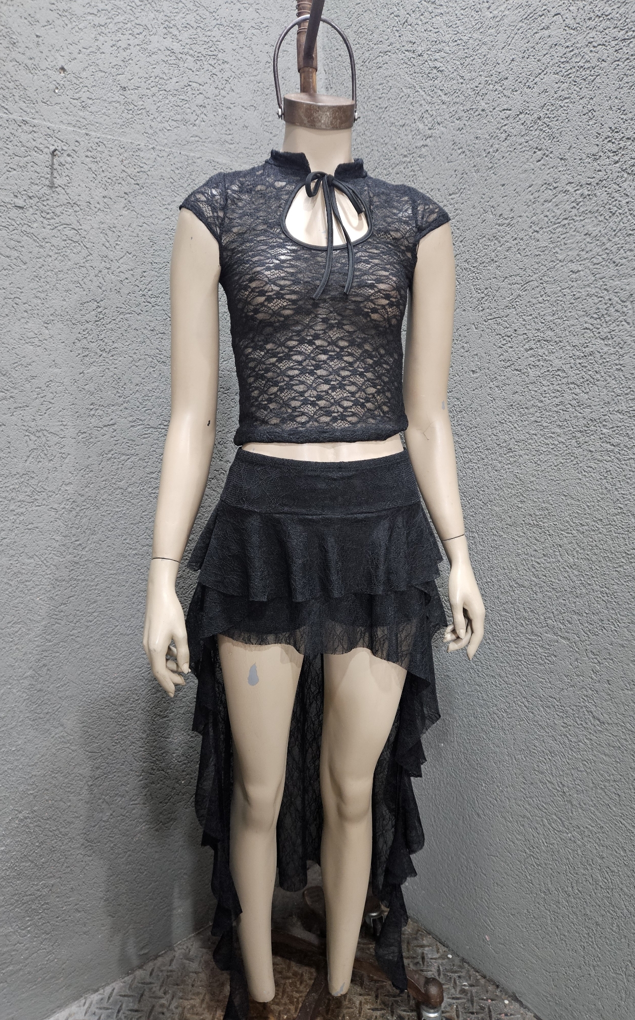 Short y Pollera Encaje Cola - Imagen 3