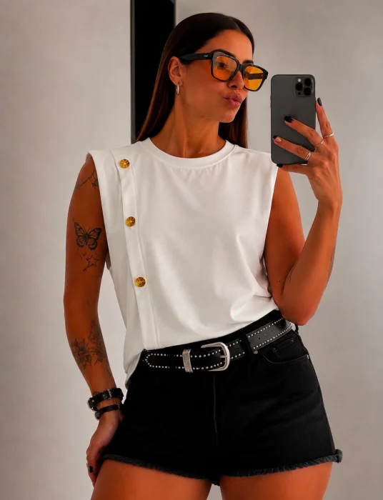 Musculosa Boton