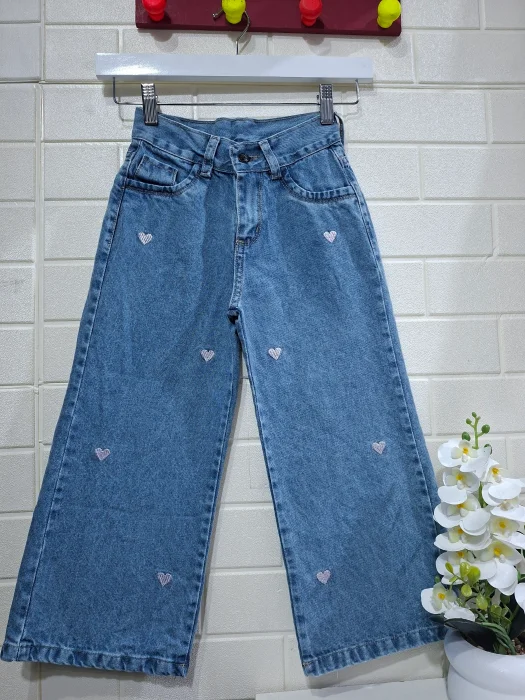 Wide Leg Nena con Corazones