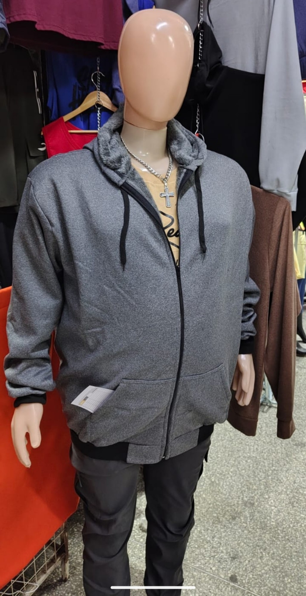 Camperas Jersey con Piel Talles Especiales - Imagen 2