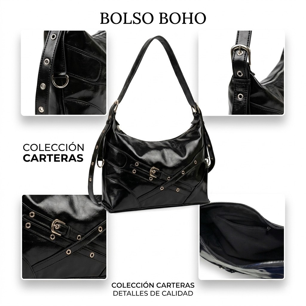 Bolso Boho Importado 29cm × 23cm X 8cm Aproximado, Marroquinería - Imagen 2