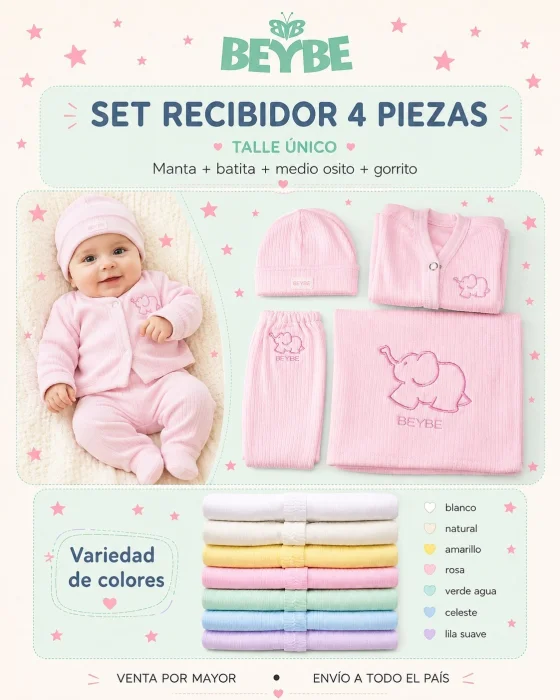Set  Recibidor  4. Piezas Talle  Unico