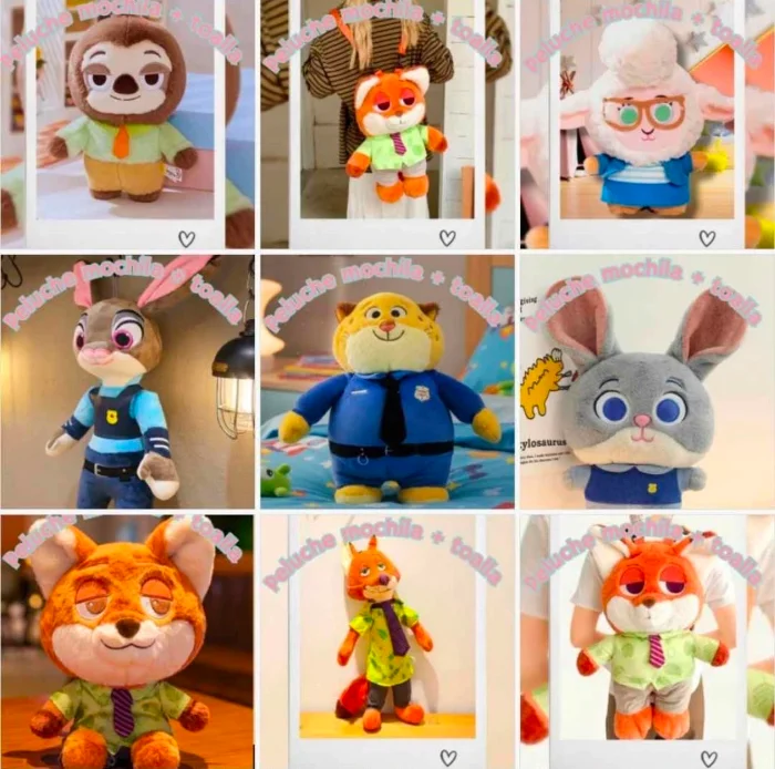 Peluches de Zootopia