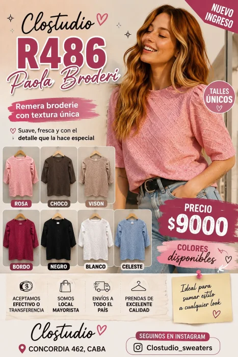 Remera Paola Broderi