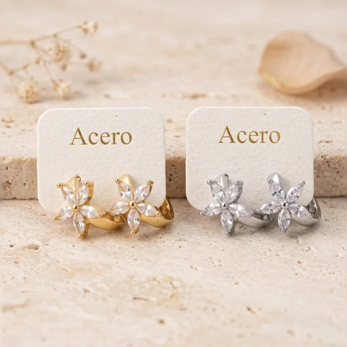 Aros Argolla con Flor Rapunzel
