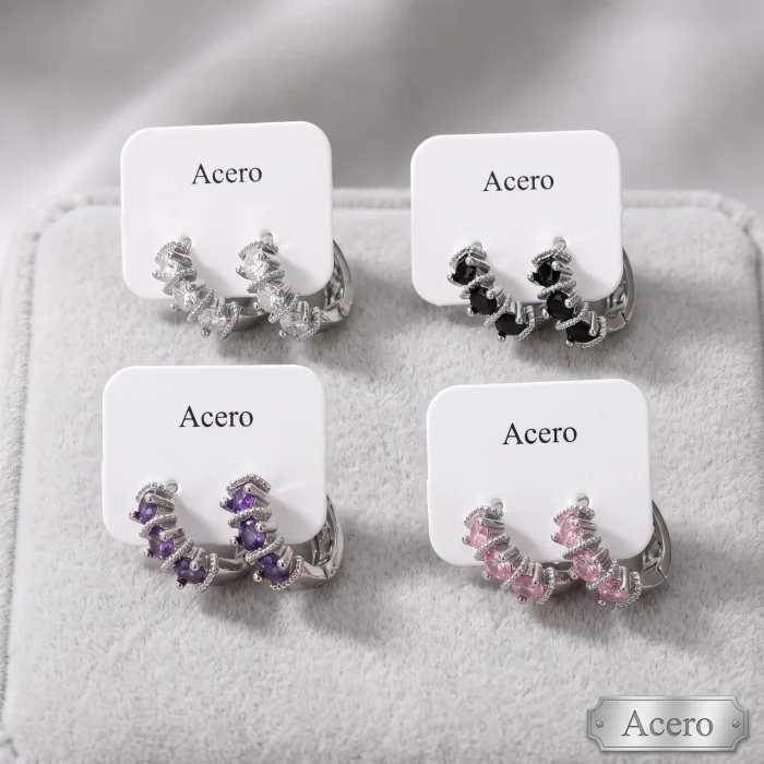 Aros Argolla con Circones de Colores
