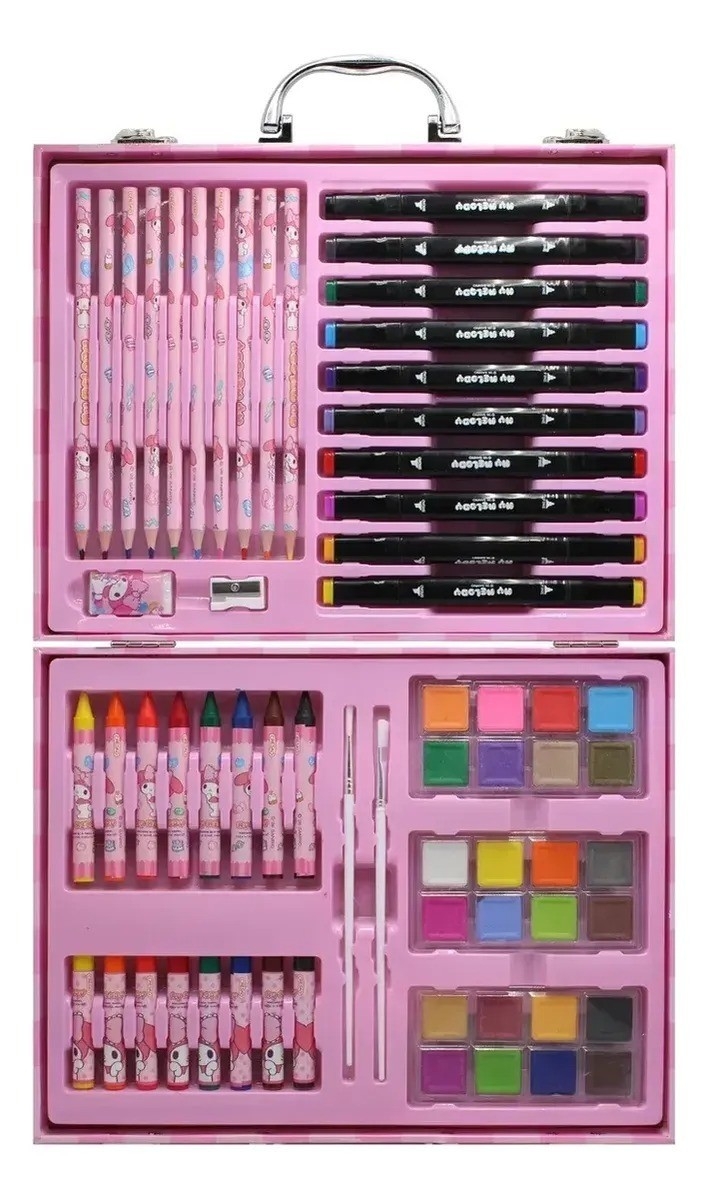 Set de Arte Escolar My Melody 65 Piezas Estuche Reforzado - Imagen 2