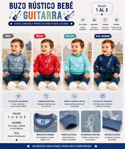 Buzo Rustico de Bebe Varón