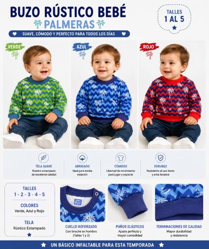 Buzo Rustico de Bebe Varon