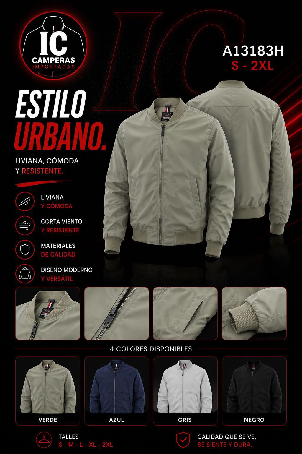 Chaqueta  Bomber de Hombre - Imagen 2