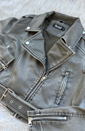 Campera de Cuero Jaspeado