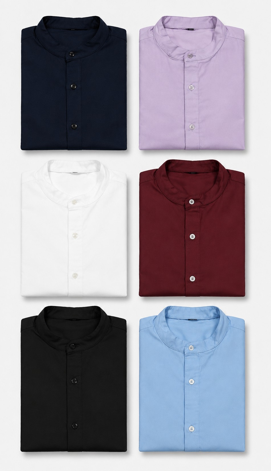 Camisas Cuello Mau Tela Poplin - Imagen 2