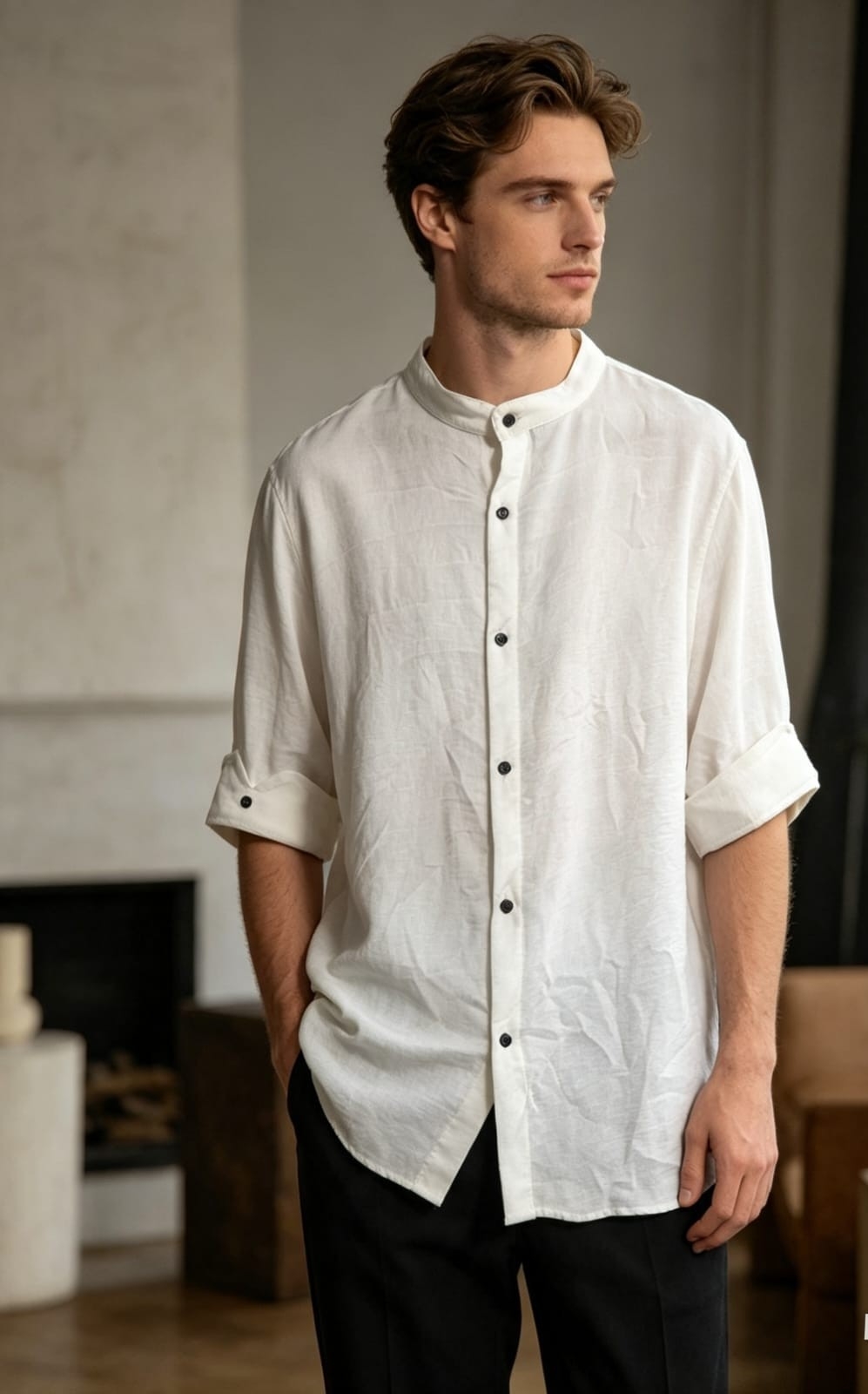Camisas Lino Cey Manga 3/4 Hombre - Imagen 3
