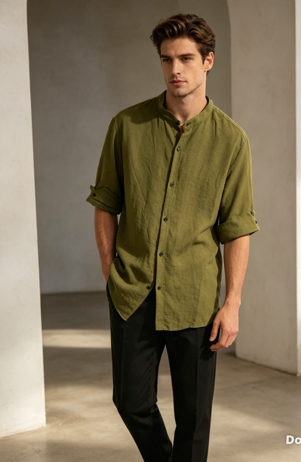 Camisas Lino Cey Manga 3/4 Hombre - Imagen 4