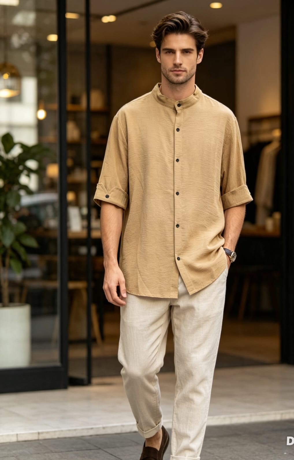 Camisas Lino Cey Manga 3/4 Hombre - Imagen 6