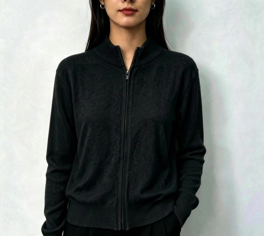 Campera Sweater de Hilo con Sierre - Imagen 2