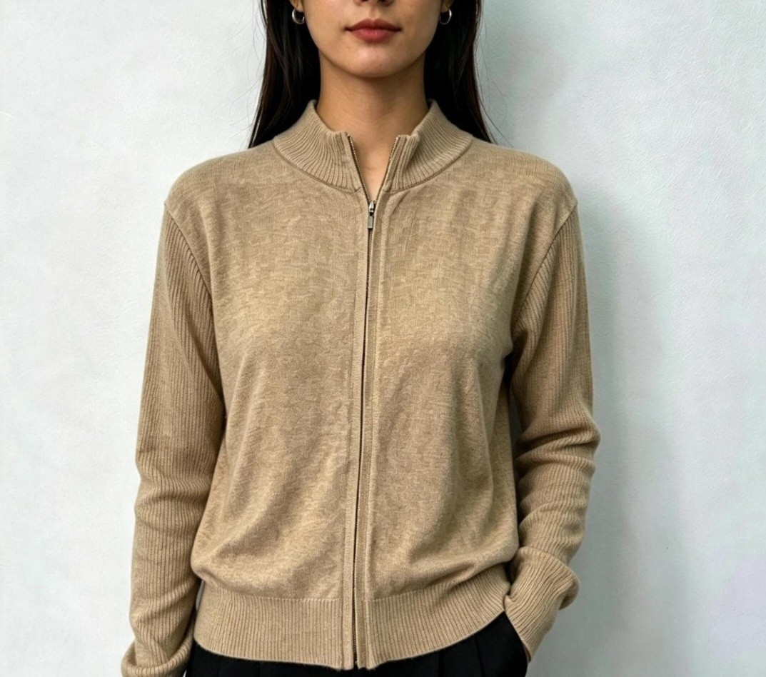 Campera Sweater de Hilo con Sierre - Imagen 3