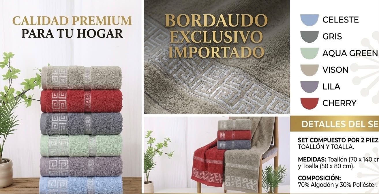 Juego de Tollon Bordado - Imagen 2