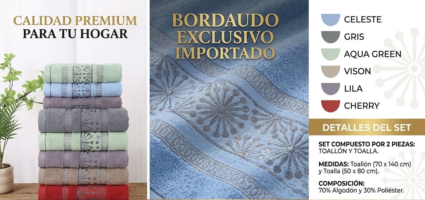 Juego de Tollon Bordado - Imagen 3