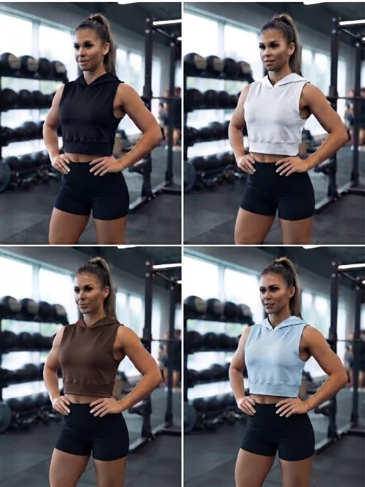Crop Top con  Capucha Talle Unico