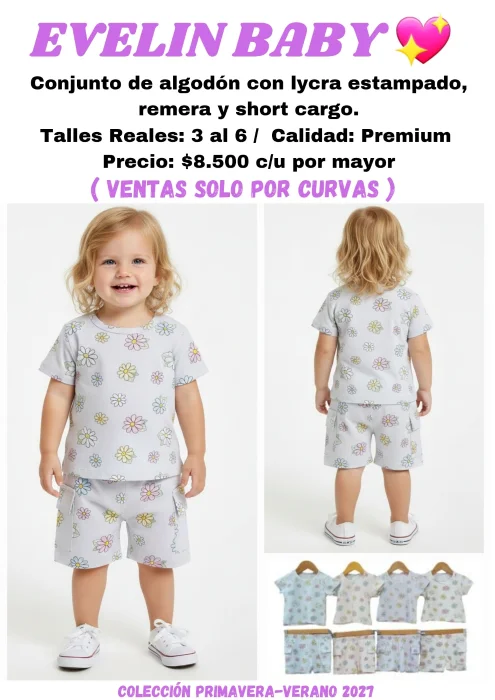 Conjunto Cargo Floreado