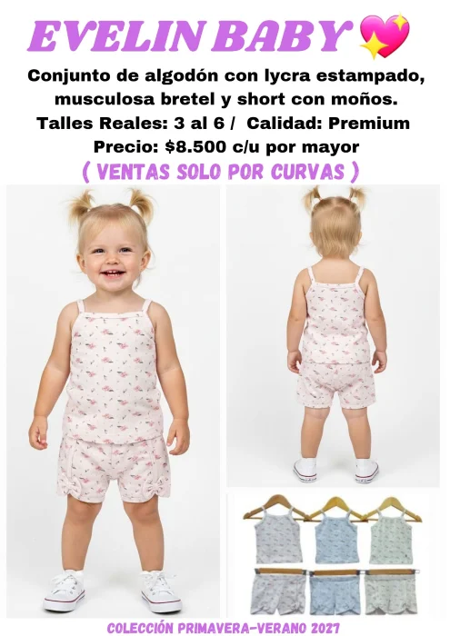 Conjunto Bretel con 2 Moños Floreado