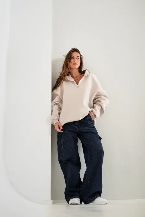 1290.4 Wide Leg Cargo Azul