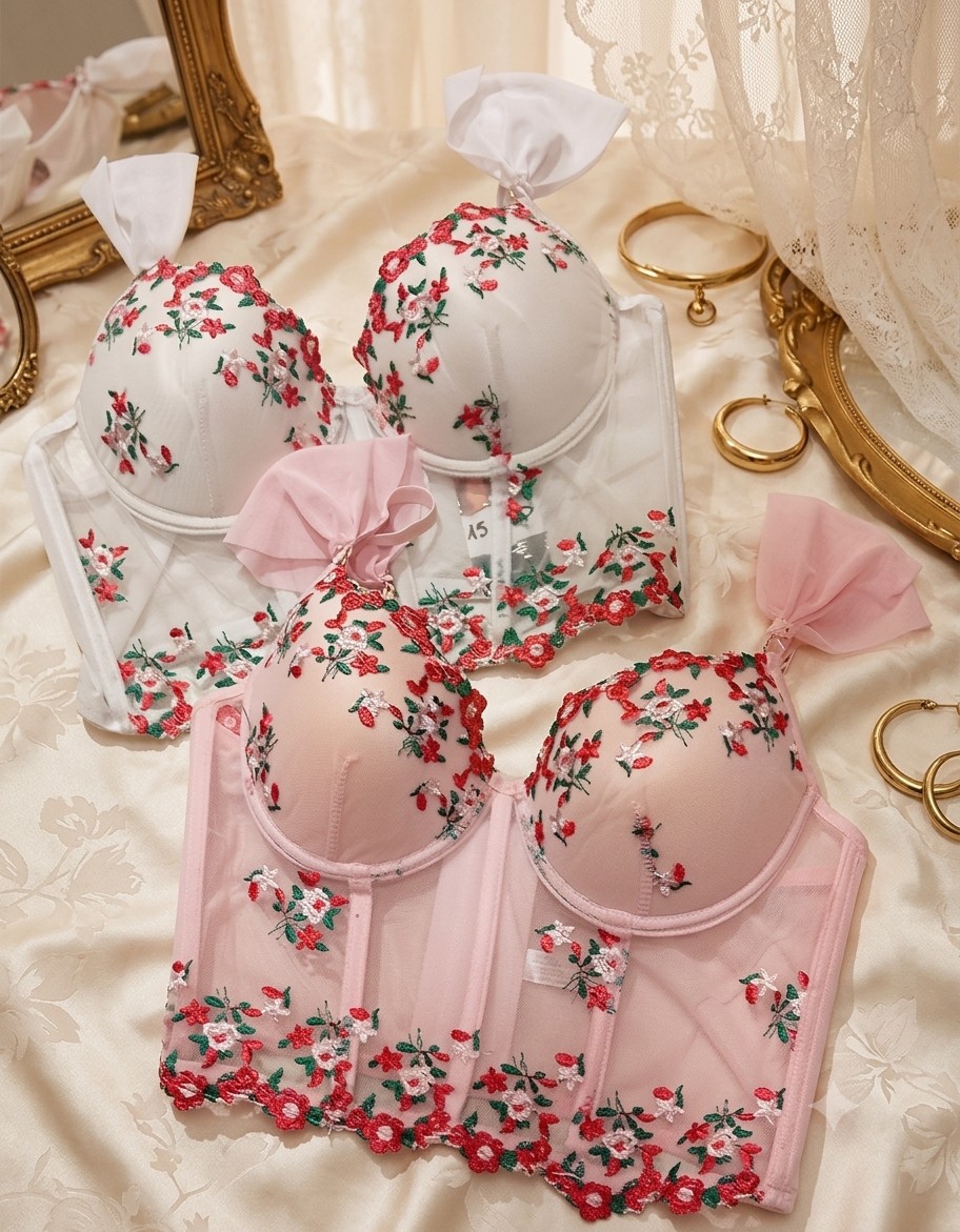 Corsé Elegante con Bordado Floral - Imagen 3