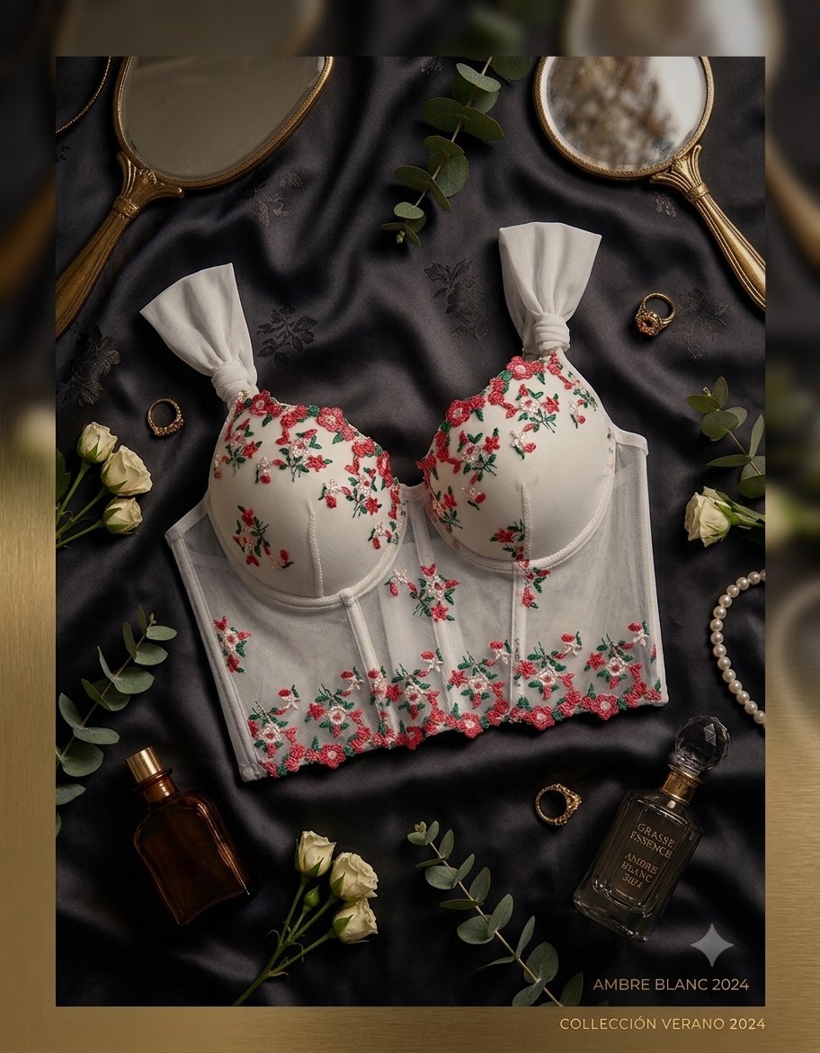 Corsé Elegante con Bordado Floral - Imagen 4