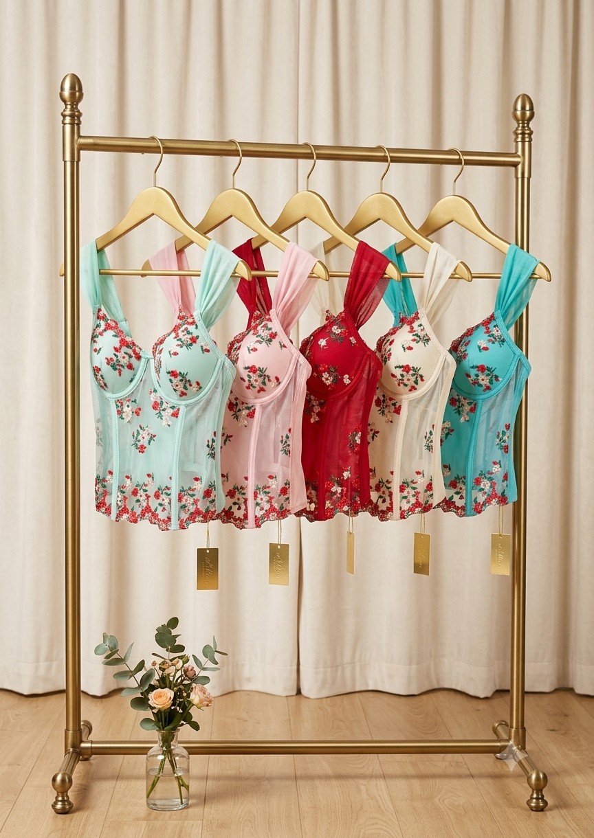 Corsé Elegante con Bordado Floral - Imagen 6