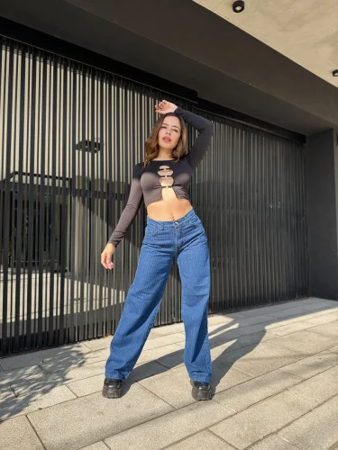 Wide Leg Azul Raya