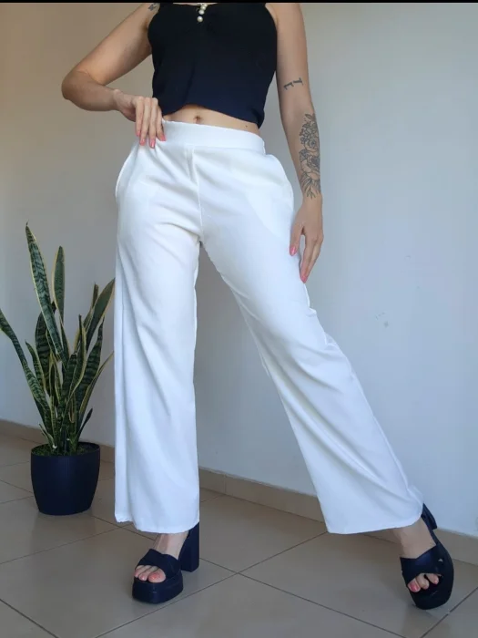 Palazo  Zoe Tela  Crepp Sastrero por Pedido